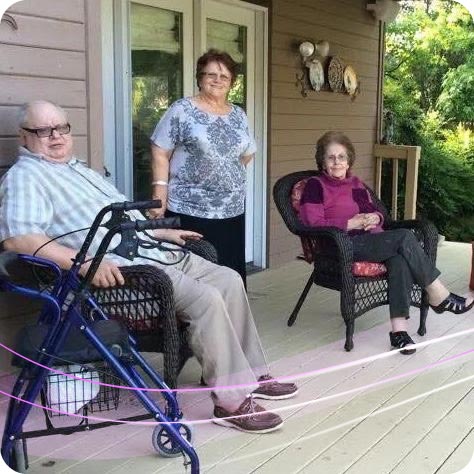The beloved parents of the founders of Guardian Angel Home Care II LLC relaxing on a residential patio. Experiencing the personal responsibility of elder care within their own family directly inspired the establishment of their smaller, hands-on senior living environment.